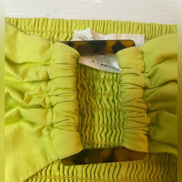 Lovers and Friends Delilah Crop Long Sleeve Lime Green Top Size Medium - Picture 2 of 9